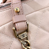 シャネル CHANEL チェーン　ショルダーバッグ ベージュ/GD金具 キャビア レディース ショルダーバッグ