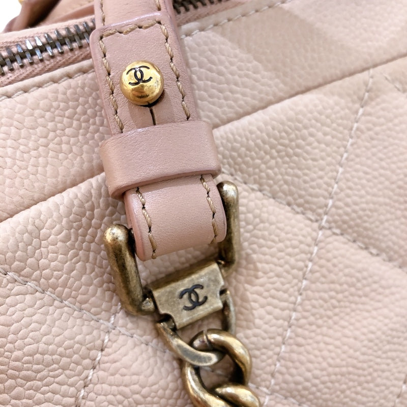 シャネル CHANEL チェーン　ショルダーバッグ ベージュ/GD金具 キャビア レディース ショルダーバッグ