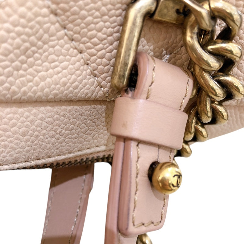 シャネル CHANEL チェーン　ショルダーバッグ ベージュ/GD金具 キャビア レディース ショルダーバッグ