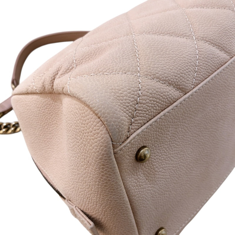 シャネル CHANEL チェーン　ショルダーバッグ ベージュ/GD金具 キャビア レディース ショルダーバッグ