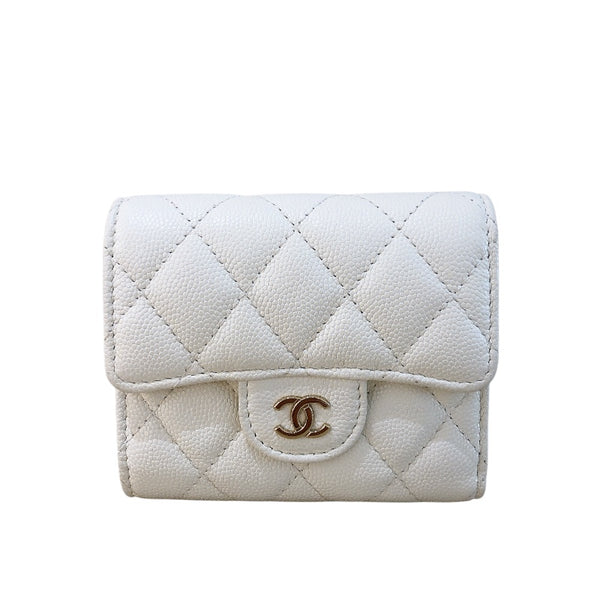 シャネル CHANEL マトラッセウォレット GD金具 キャビア レディース 二つ折り財布