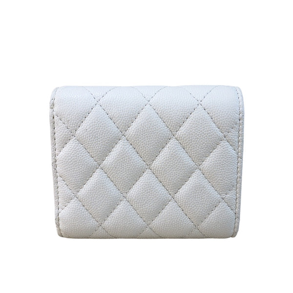 シャネル CHANEL マトラッセウォレット GD金具 キャビア レディース 二つ折り財布