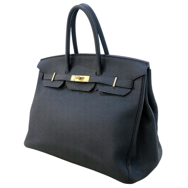 エルメス HERMES バーキン35 ▢R刻 ブラック/SV金具 レディース ハンドバッグ