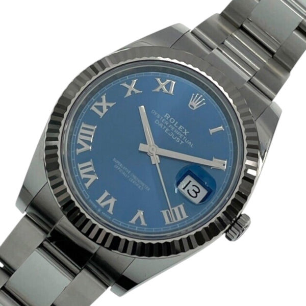 ロレックス ROLEX デイトジャスト41 ランダムシリアル 126334 アズーロブルー オイスターブレス WG/SS 自動巻き メンズ 腕時計