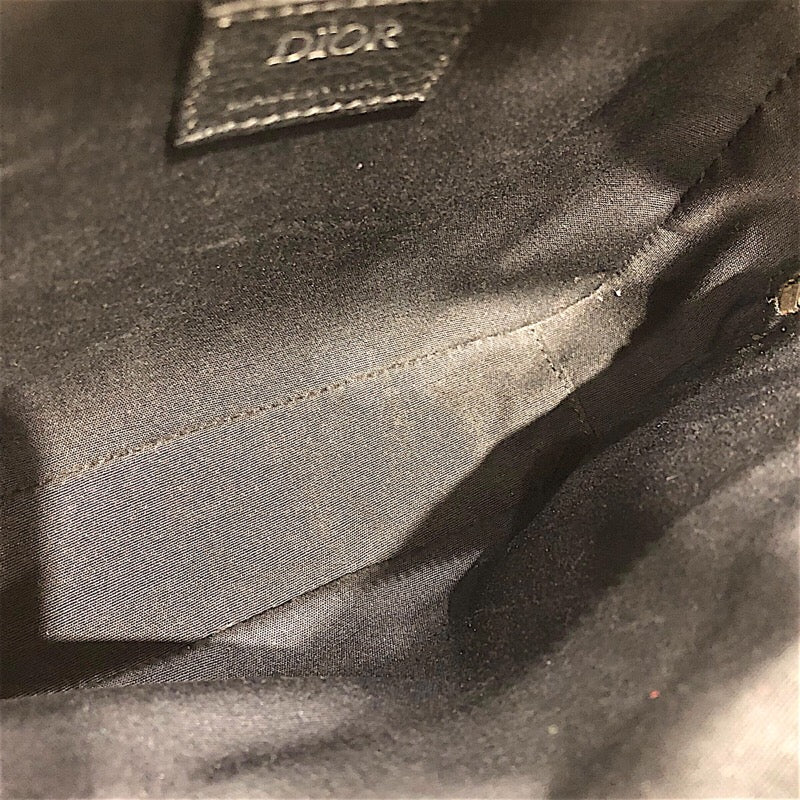ディオールオム DIOR HOMME オブリーク柄　ショルダーバッグ ネイビー　シルバー金具 キャンバス メンズ ショルダーバッグ