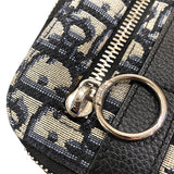 ディオールオム DIOR HOMME オブリーク柄　ショルダーバッグ ネイビー　シルバー金具 キャンバス メンズ ショルダーバッグ