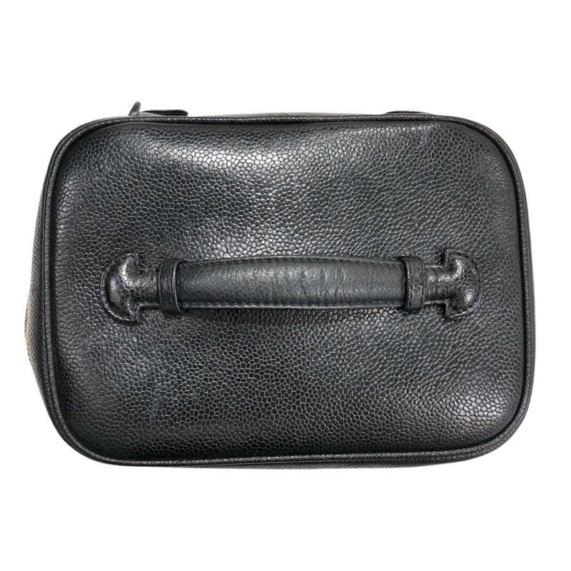 シャネル CHANEL ココマークバニティ A01997 ブラック　ゴールド金具 キャビア レディース ハンドバッグ
