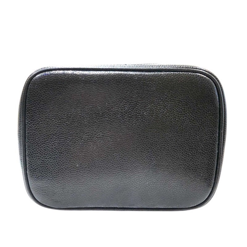 シャネル CHANEL ココマークバニティ A01997 ブラック　ゴールド金具 キャビア レディース ハンドバッグ
