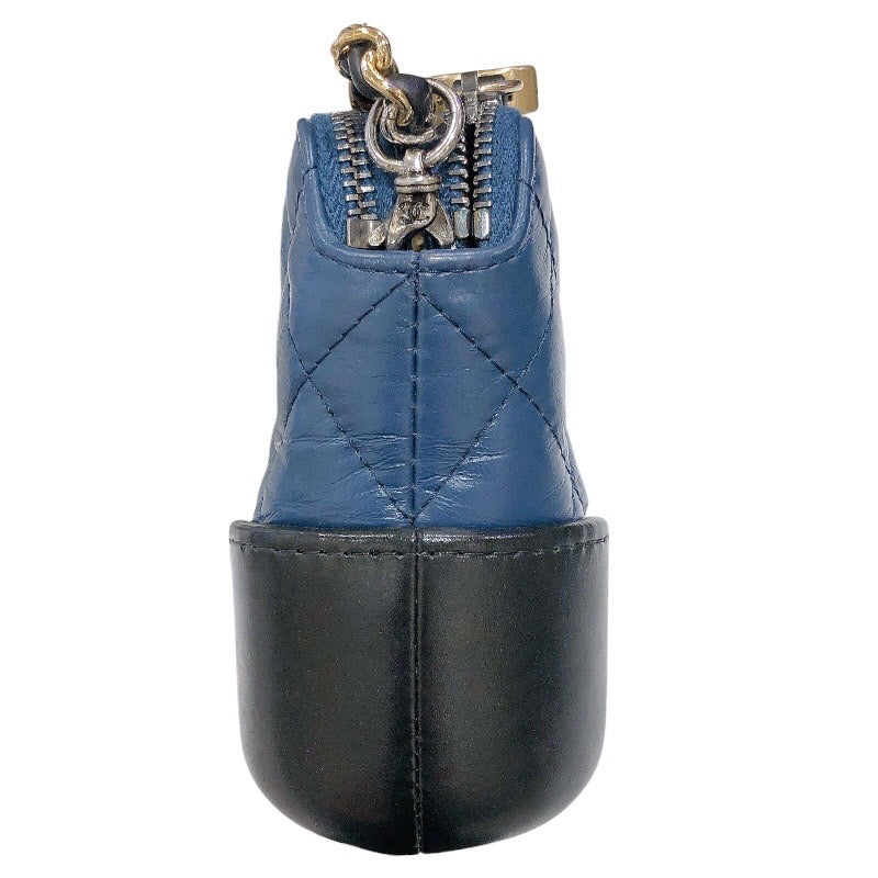 シャネル CHANEL ガブリエルドゥ A94505 ブルー×ブラック カーフ レディース ショルダーバッグ