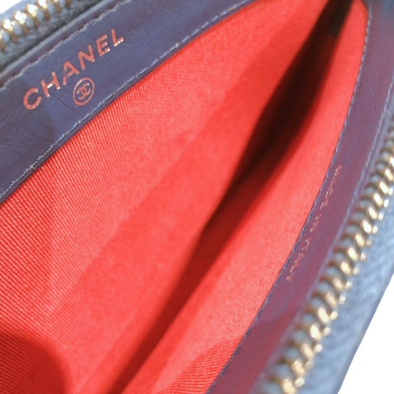 シャネル CHANEL ガブリエルドゥ A94505 ブルー×ブラック カーフ レディース ショルダーバッグ
