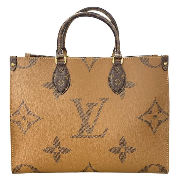 ルイ・ヴィトン LOUIS VUITTON オンザゴーMM M45321 ブラウン ジャイアント・リバース ユニセックス ハンドバッグ