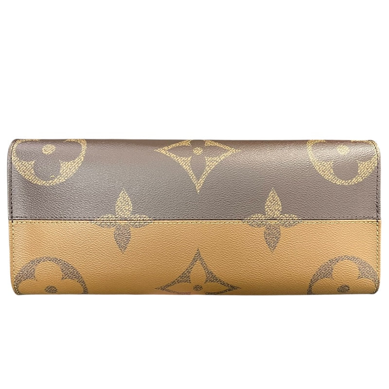 ルイ・ヴィトン LOUIS VUITTON オンザゴーMM M45321 ブラウン ジャイアント・リバース ユニセックス ハンドバッグ
