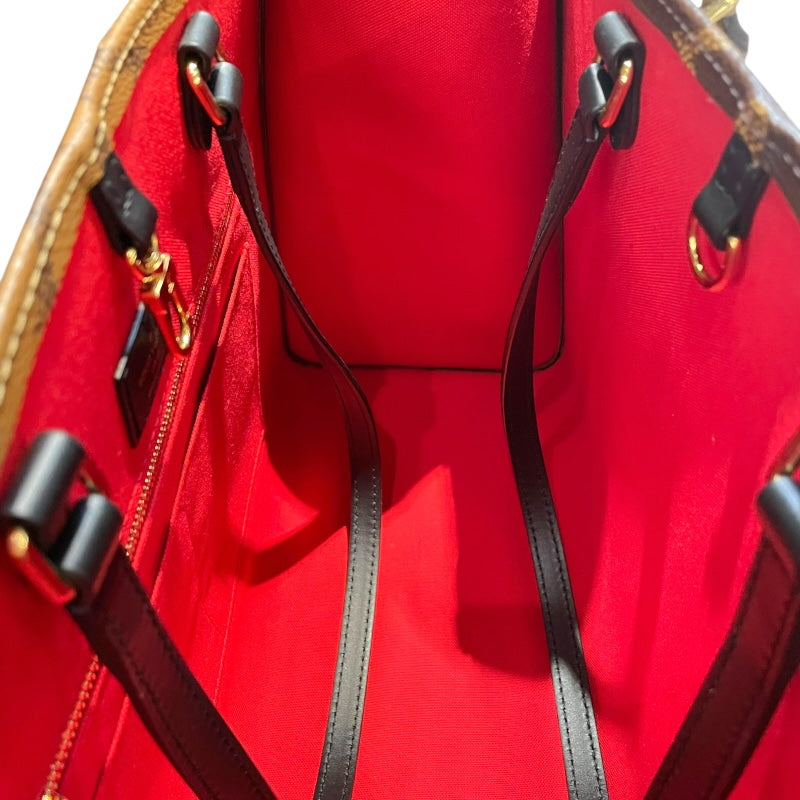 ルイ・ヴィトン LOUIS VUITTON オンザゴーMM M45321 ブラウン ジャイアント・リバース ユニセックス ハンドバッグ