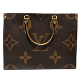 ルイ・ヴィトン LOUIS VUITTON オンザゴーMM M45321 モノグラム・リバース キャンバス レディース トートバッグ