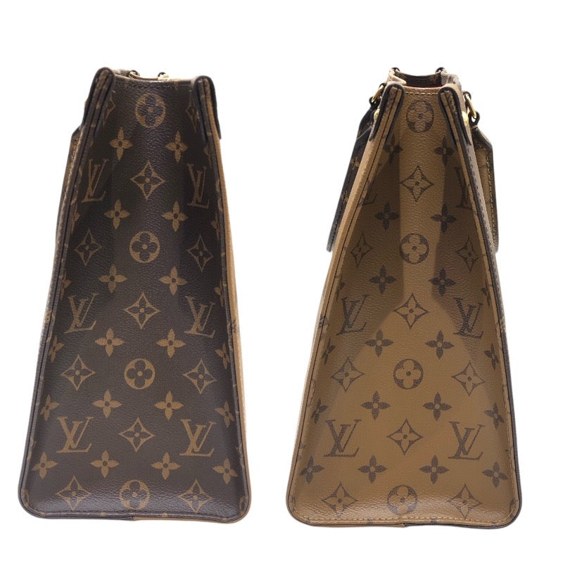 ルイ・ヴィトン LOUIS VUITTON オンザゴーMM M45321 モノグラム・リバース キャンバス レディース トートバッグ