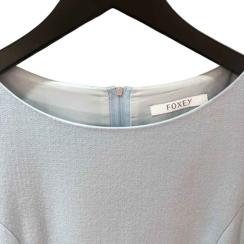 フォクシー FOXEY Charlotte 七分袖ワンピース 41836 ブルー ウール ウール レディース ワンピース