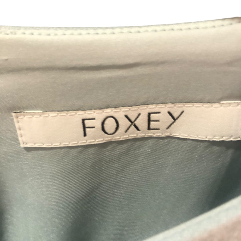 フォクシー FOXEY Charlotte 七分袖ワンピース 41836 ブルー ウール ウール レディース ワンピース