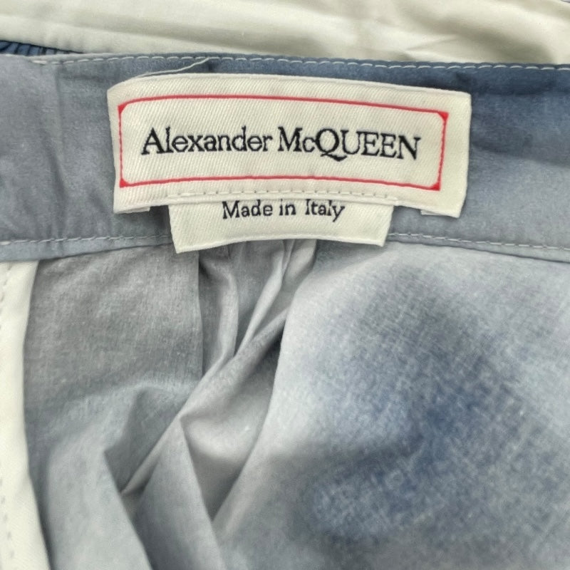 アレキサンダーマックイーン Alexander McQUEEN 総柄ミディスカート 654570 ブルー コットン レディース スカート