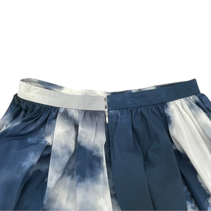 アレキサンダーマックイーン Alexander McQUEEN 総柄ミディスカート 654570 ブルー コットン レディース スカート