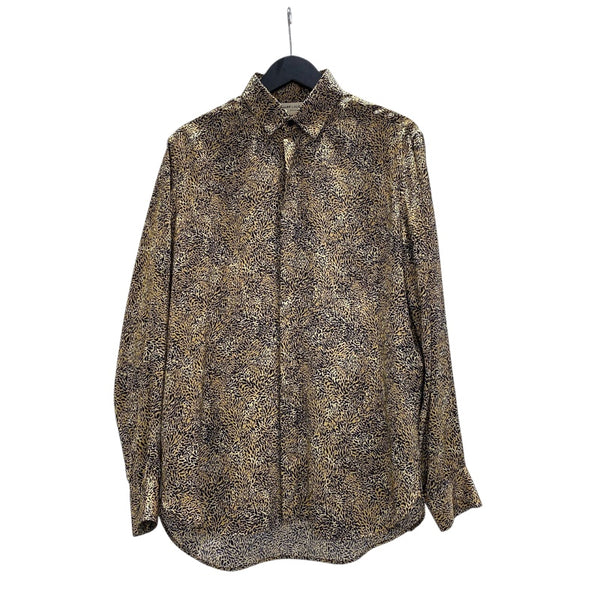 サンローラン SAINT LAURENT レオパード総柄シルクシャツ　2020年 564172 シルク メンズ 長袖シャツ