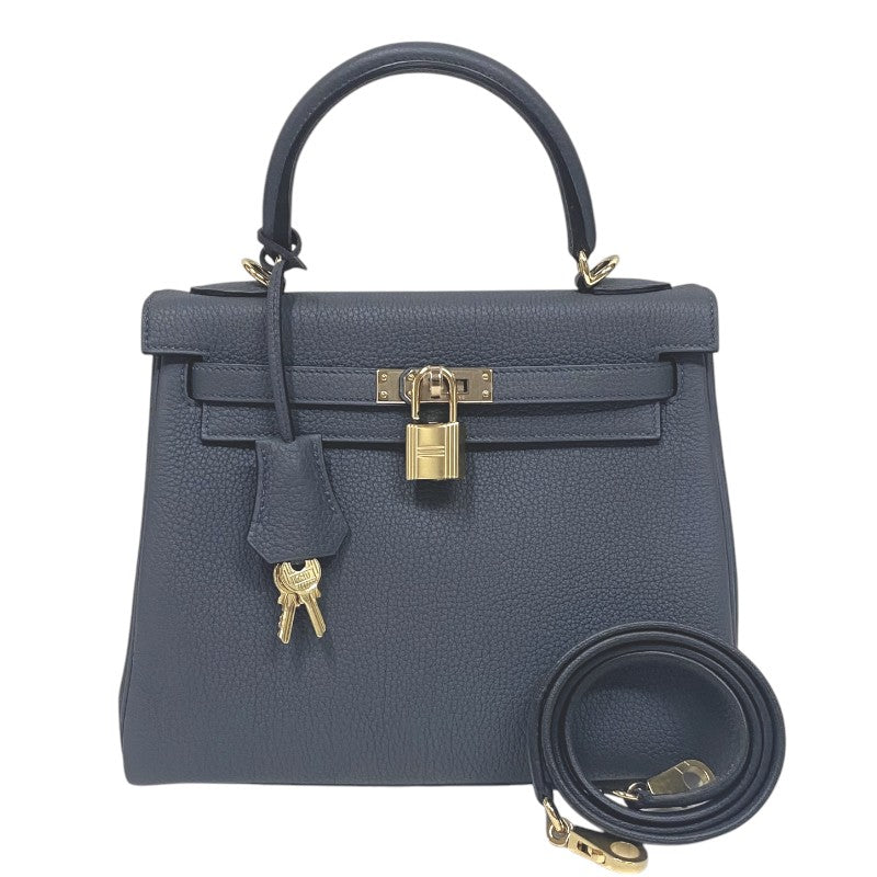 エルメス HERMES ケリー25 内縫い B刻 グリミスティ ゴールド金具 トゴ レディース ハンドバッグ ショルダーバッグ