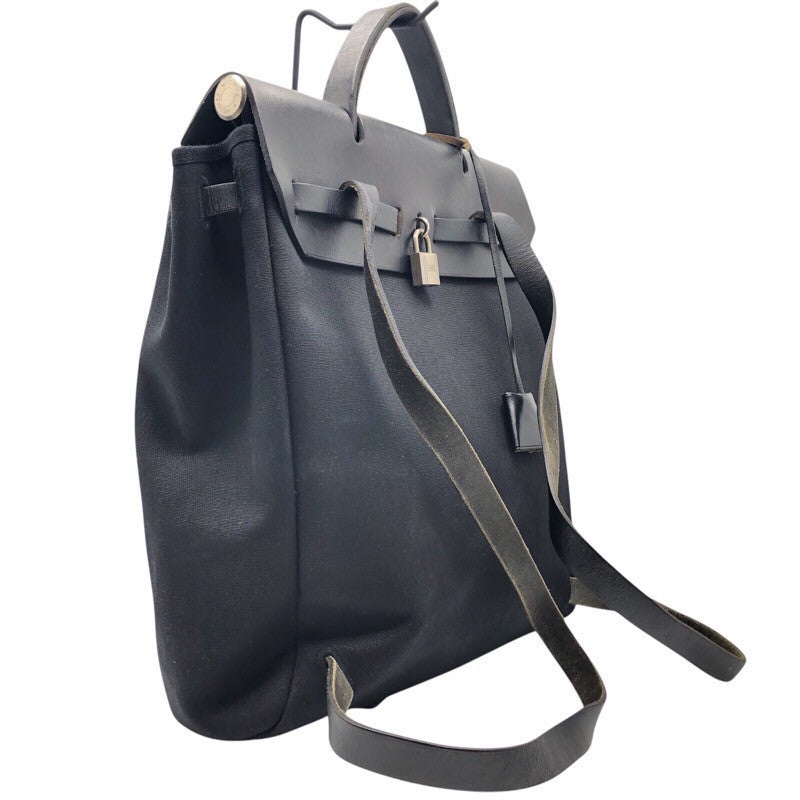 エルメス HERMES エールバッグアドPM □C刻 トワル・レザー ユニ