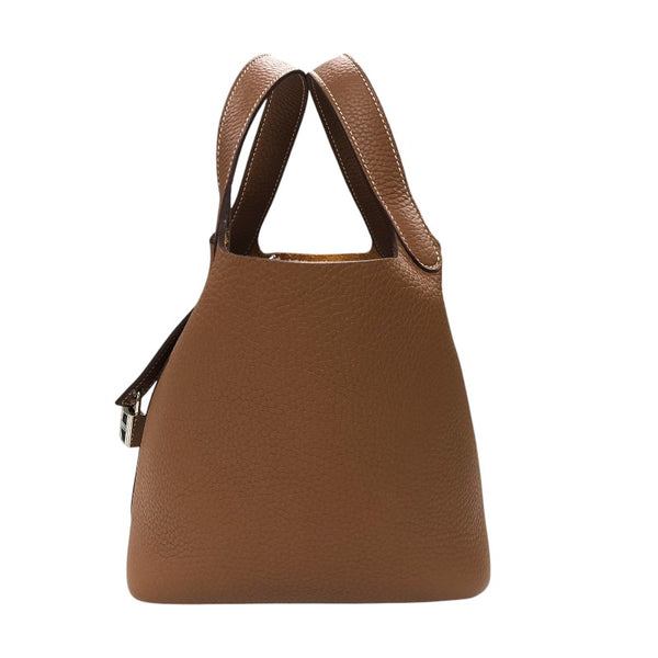 エルメス HERMES ピコタンロックPM B刻 ゴールド シルバー金具 トリヨン レディース ハンドバッグ