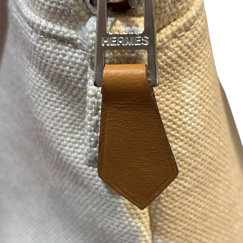 エルメス HERMES ボリードポーチ20 アイボリー トワル レディース ポーチ