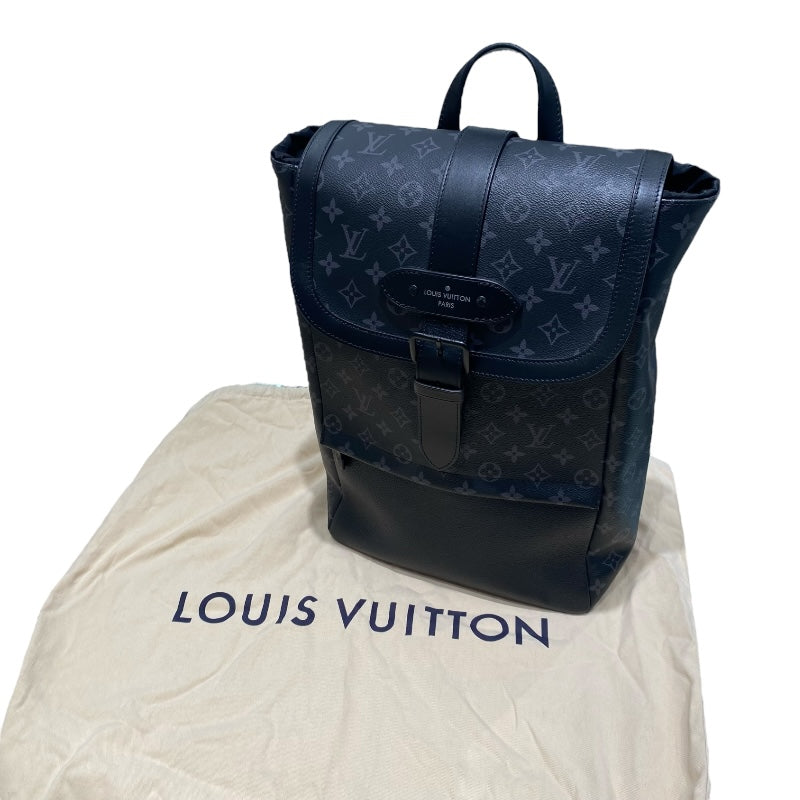 ルイ・ヴィトン LOUIS VUITTON ソミュール・バックパック M45913 ブラック モノグラム・エクリプス メンズ リュック・デイパック