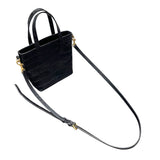 サンローラン SAINT LAURENT ミニショッピング 712367 ブラック レザー レディース ショルダーバッグ