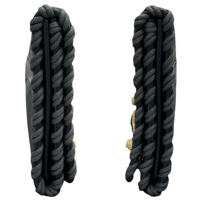 バレンシアガ BALENCIAGA クラッチバッグ 433435 ネイビー　ゴールド金具 レザー メンズ クラッチバッグ