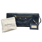 バレンシアガ BALENCIAGA クラッチバッグ 433435 ネイビー　ゴールド金具 レザー メンズ クラッチバッグ