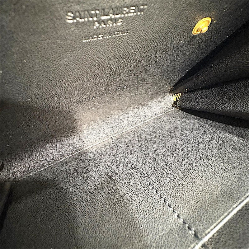 サンローラン SAINT LAURENT チェーンショルダー ブラック レザー レディース ショルダーバッグ
