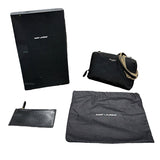 サンローラン SAINT LAURENT チェーンショルダー ブラック レザー レディース ショルダーバッグ