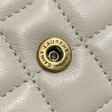 サンローラン SAINT LAURENT カサンドラ　マテラッセ　ウォレット 759490 ライトグレー　ゴールド金具 レザー ユニセックス 三つ折り財布