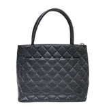 シャネル CHANEL 復刻トート A01804 ブラック　シルバー金具　　 キャビア レディース トートバッグ