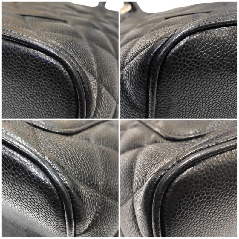シャネル CHANEL 復刻トート A01804 ブラック　シルバー金具　　 キャビア レディース トートバッグ