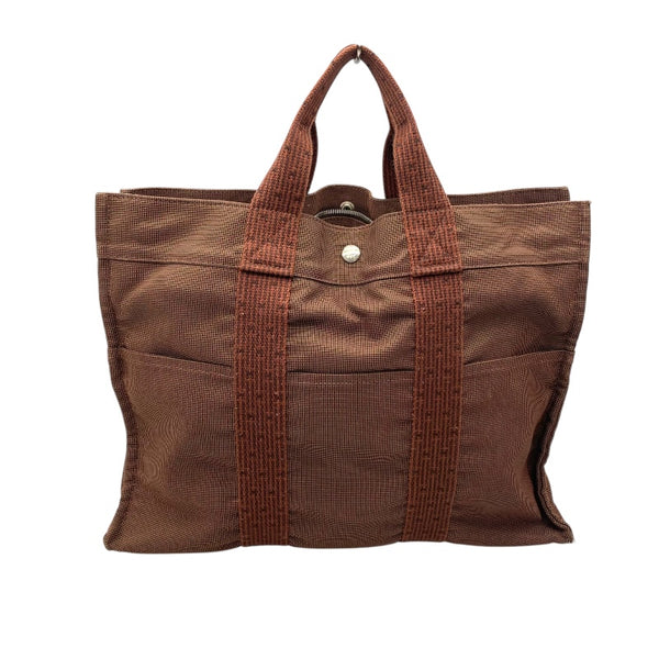 エルメス HERMES エールライントートMM トワル ブラウン/SV金具 トワル レディース トートバッグ