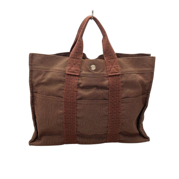 エルメス HERMES エールライントートMM トワル ブラウン/SV金具 トワル レディース トートバッグ
