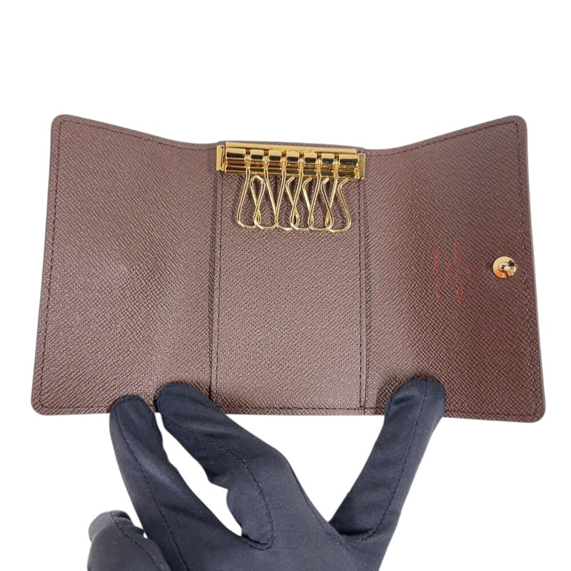 ルイ・ヴィトン LOUIS VUITTON ミュルティクレ6 N62630 ブラウン　ゴールド金具 ダミエ ユニセックス キーケース