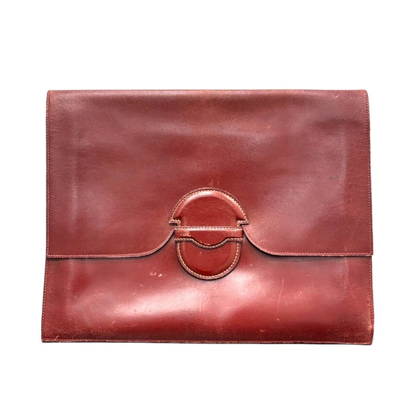 エルメス HERMES ファコ クラッチバッグ 〇J刻印 ボルドー