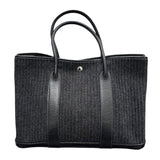エルメス HERMES ガーデンパーティPM □J刻 グレー フェルト/レザー ユニセックス トートバッグ