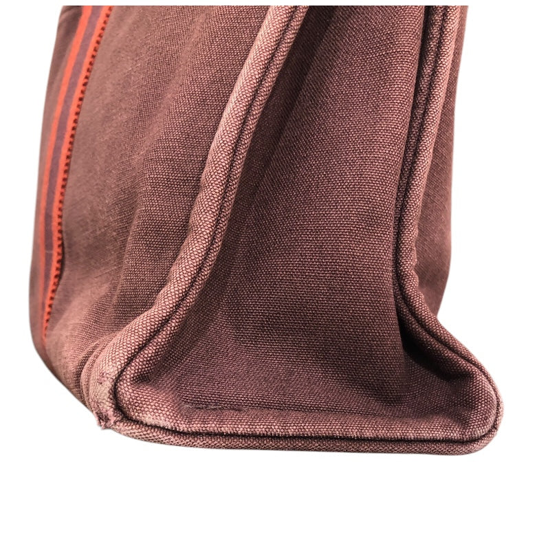 エルメス HERMES サックフールトゥMM ボルドー トワル レディース トートバッグ
