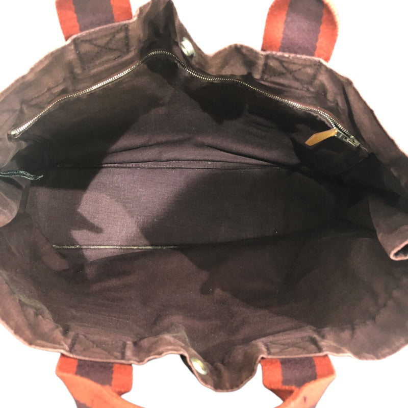 エルメス HERMES サックフールトゥMM ボルドー トワル レディース トートバッグ