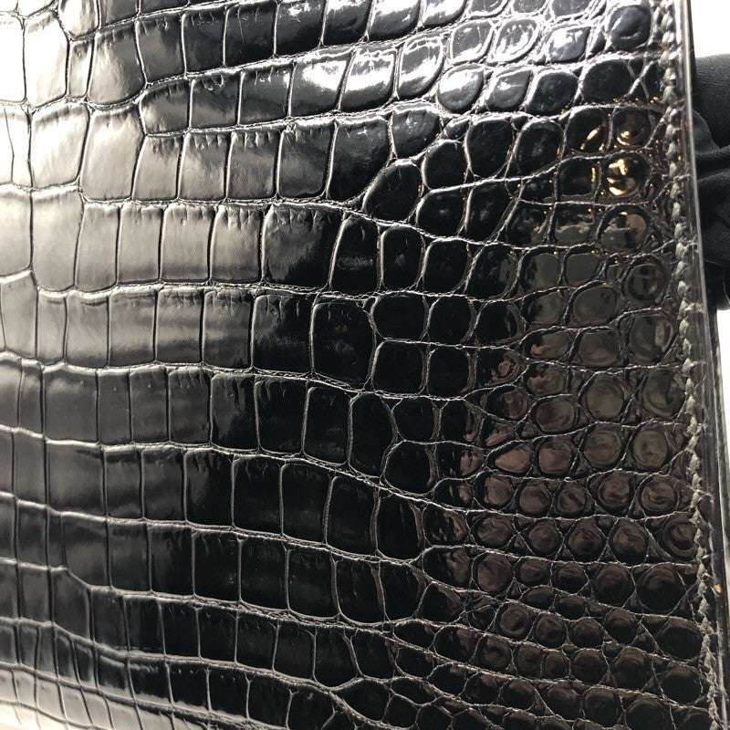 エルメス HERMES ケリー28 外縫い ◯W刻 ブラック/GD金具 ポロサス レディース ハンドバッグ