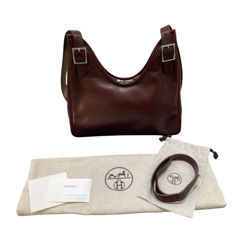 エルメス HERMES マサイカット32 ▢N刻印 ハバナ シルバー金具 スイフト ユニセックス ショルダーバッグ