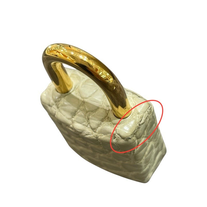 エルメス HERMES ピコタンロックPM U刻 ベトン ゴールド金具 アリゲーターマット レディース ハンドバッグ