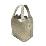 エルメス HERMES ピコタンロックPM U刻 ベトン ゴールド金具 アリゲーターマット レディース ハンドバッグ