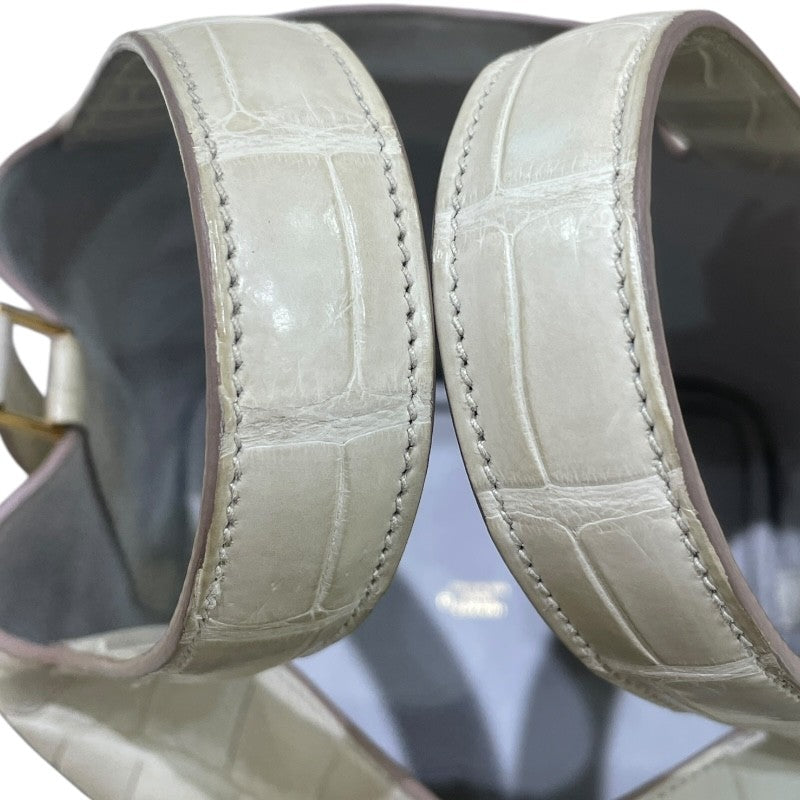 エルメス HERMES ピコタンロックPM U刻 ベトン ゴールド金具 アリゲーターマット レディース ハンドバッグ