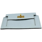 エルメス HERMES ケリーポケットコンパクト Z刻印 ブルーブリュム/ゴールド金具 シェーブル レディース カードケース